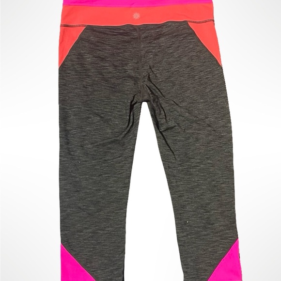 Athleta leggings pink, orange and grey size medium - Picture 2 of 4